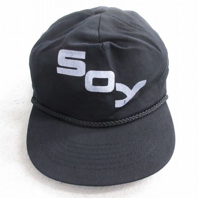 中古 キャップ 90年代 90s SOX コットン 黒 ブラック 25oct04