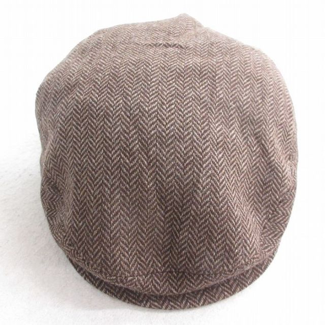 中古 JOS A BANK キャスケット 90年代 90s ヘリンボーン ウール イタリア製 茶 ブラウン 25oct14