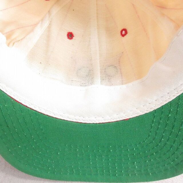 【公式】ディズニー ミッキー キャップ 帽子 白 赤 ビンテージ風 刺繍 レトロ 古着通販 中古 キャップ 80年代 80s ディズニー ミッキー 刺繍 USA製