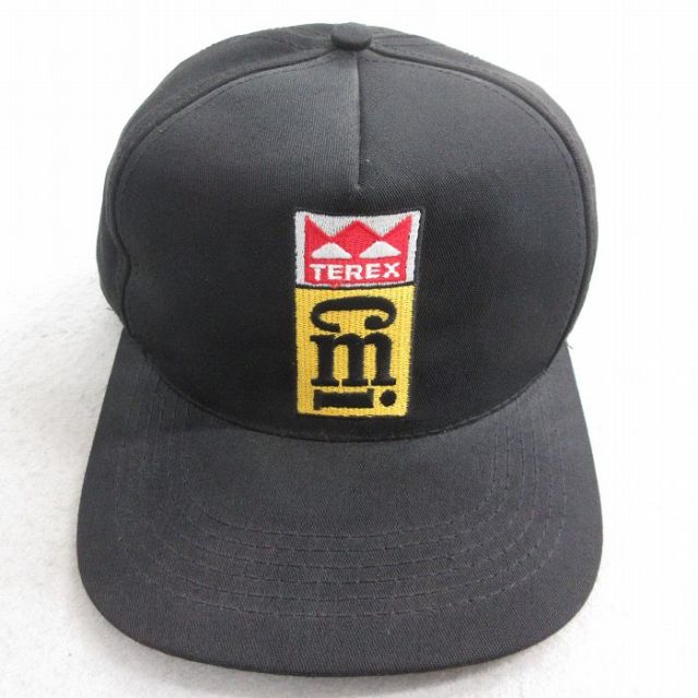中古 キャップ 90年代 90s TEREX cmi 刺繍 USA製 黒 25dec23