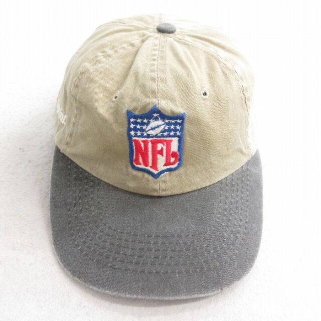 中古 キャップ 00年代 00s NFL sprint 刺繍 ツートンカラー コットン ベージュ他 アメフト スーパーボウル 26mar05