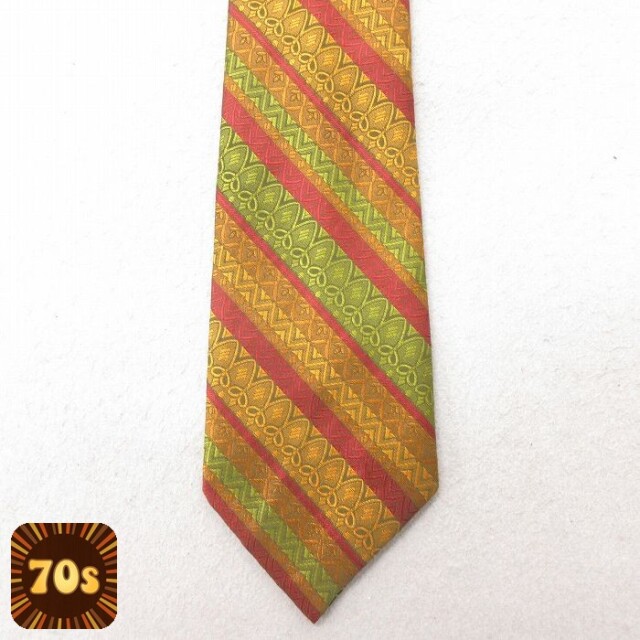 中古 ネクタイ 70年代 70s 茶他 ブラウン 25jun30