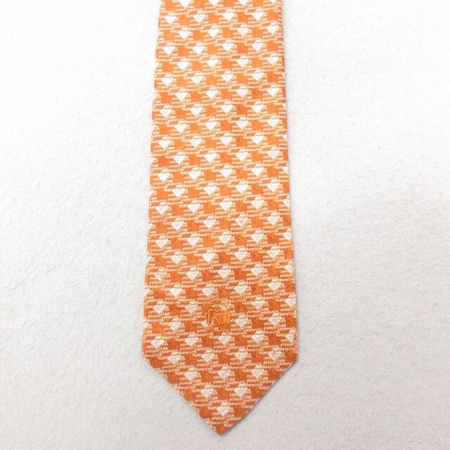 【50%OFF】中古 ネクタイ 70年代 70s シルク オレンジ 25jul01