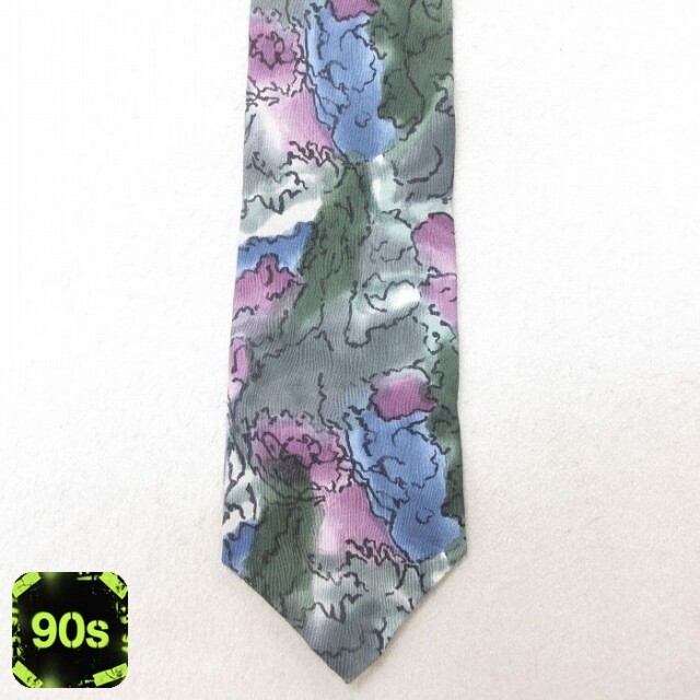 中古 ネクタイ 90年代 90s ジェリガルシア シルク 緑他 グリーン 25jul10