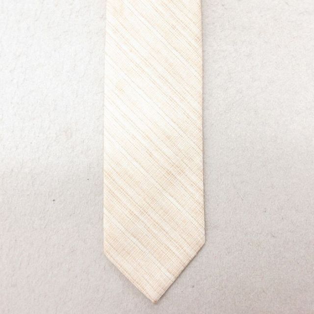 中古 ネクタイ 80年代 80s 薄ベージュ カーキ 25jul15