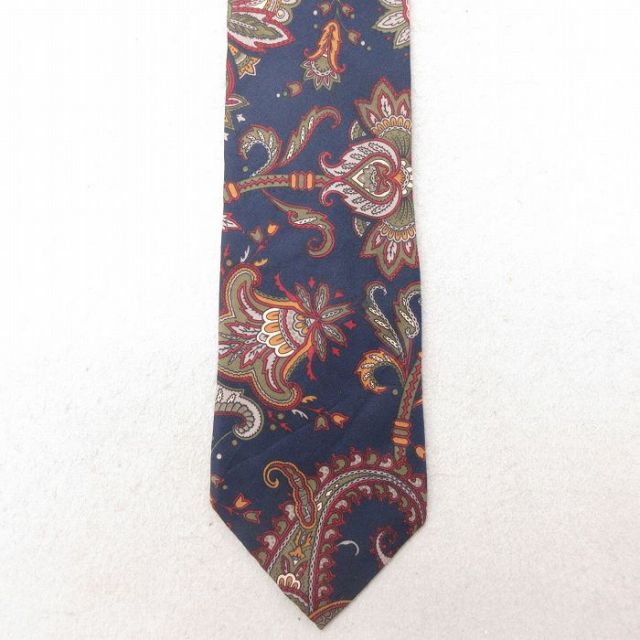 【50%OFF】中古 GANT ネクタイ 90年代 90s 花柄 シルク 紺 ネイビー 25jul15