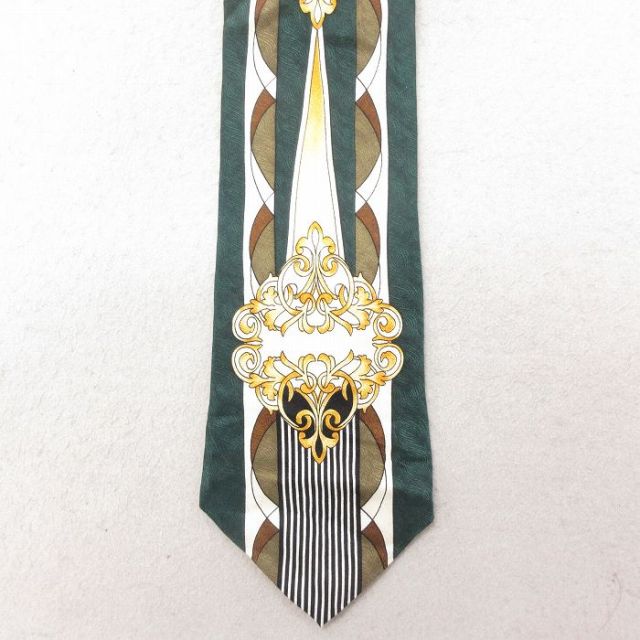 【20%OFF】中古 ネクタイ シルク 緑他 グリーン 25jul15