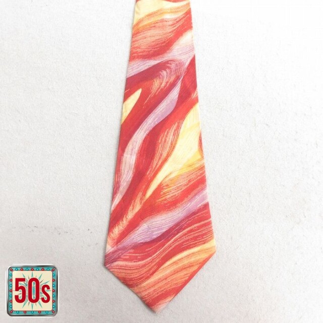50s オールド ネクタイ 古着通販 中古 ビンテージ ネクタイ 50年代 50s エンジ【spe】