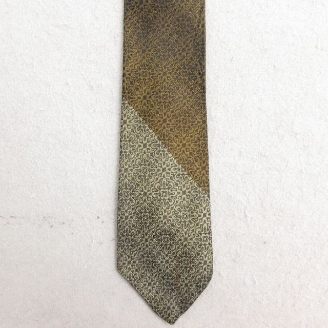 【50%OFF】中古 ネクタイ 70年代 70s 総柄 シルク 緑他 グリーン 25jul23