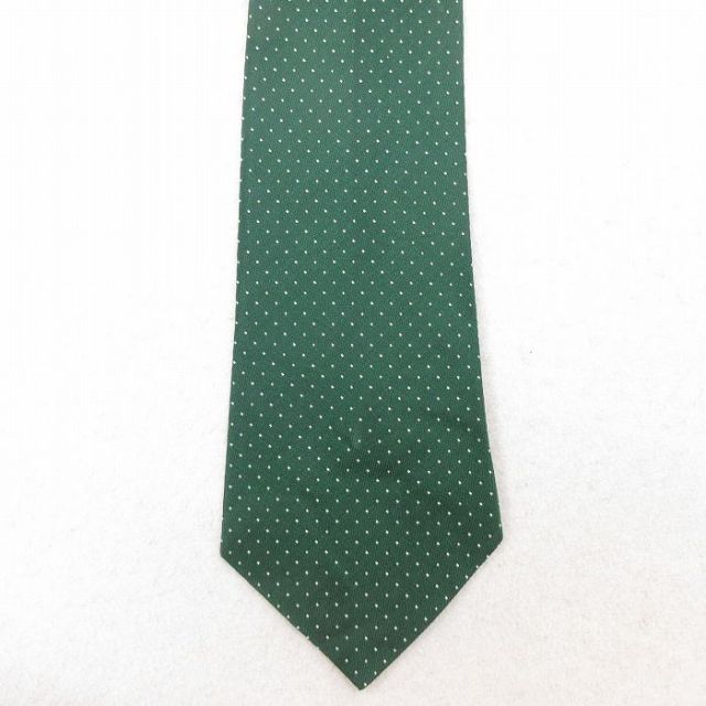 中古 ネクタイ 80年代 80s 緑 グリーン ドット 25jul26