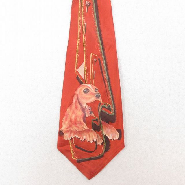 中古 ビンテージ ネクタイ 50年代 50s 犬 デッド エンジ 【spe】 25jul26