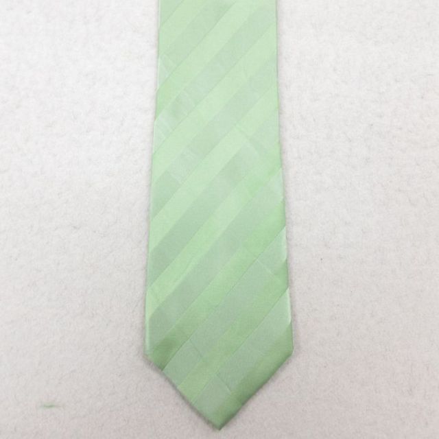 中古 ネクタイ シルク 緑 グリーン ボーダー 25jul26