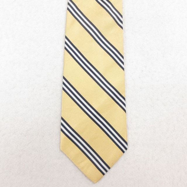 中古 ブルックスブラザーズ BROOKS BROTHERS ブランド ネクタイ 00年代 00s シルク USA製 ベージュ カーキ ボーダー 25aug02