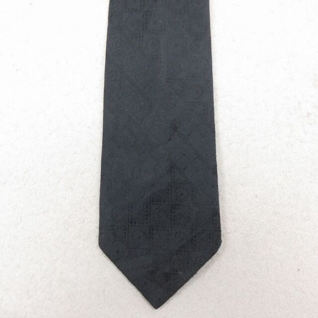 中古 モンゴメリーワード ネクタイ 80年代 80s 総柄 黒 26feb12