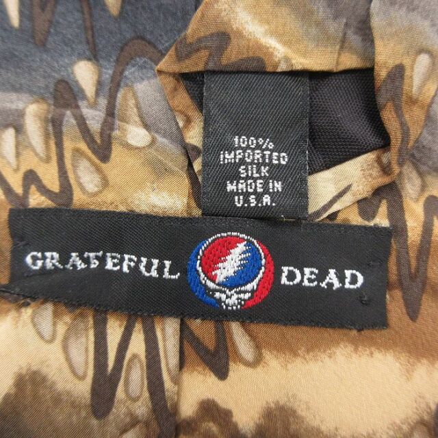 中古 ロック バンド ネクタイ グレイトフルデッド シルク USA製 ベージュ他【spe】 26feb19 古着通販 中古 ロック バンド ネクタイ グレイトフルデッド シルク USA
