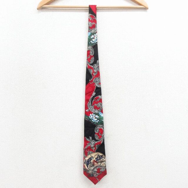 古着通販 中古 ネクタイ 90年代 90s タバスコ シルク USA製 エンジ