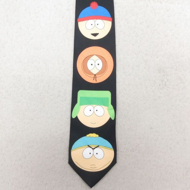 【20%OFF】中古 ラルフマーリン ネクタイ 90年代 90s アニメ サウスパーク USA製 黒【spe】 26feb26