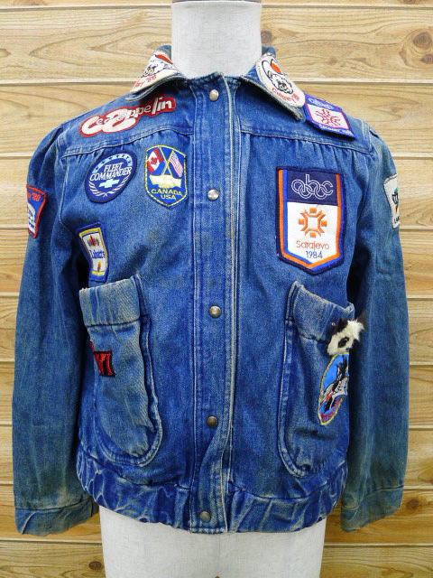 SALE】M☆古着デニムジャケット80年代ガンズアンドローゼス