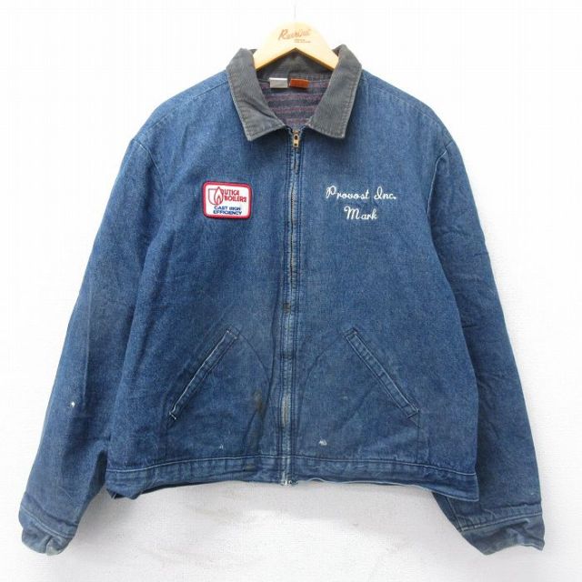 古着通販 XL☆古着 ビッグベン 長袖 デニム ジャケット メンズ 80年代