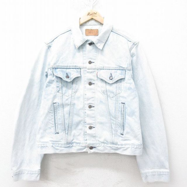 L★古着 リーバイス Levis 71506 長袖 ジージャン メンズ 90年代 90s コットン USA製 紺 ネイビー デニム 【spe】 25feb14 中古 アウター Gジャン ジャケット
