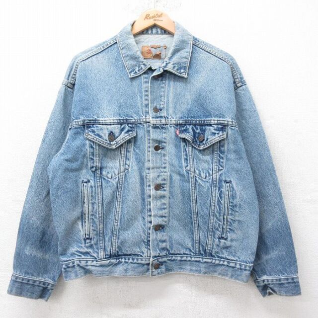 L★古着 リーバイス Levis 70507 長袖 ジージャン メンズ 80年代 80s 紺 デニム 25dec12