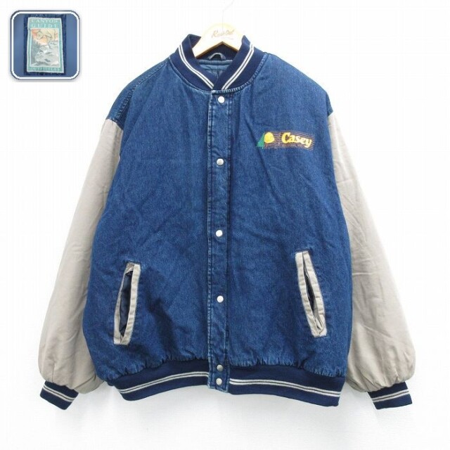 【50%OFF】Casey 長袖デニムジャケット 内側キルティング ネイビー XL | 古着