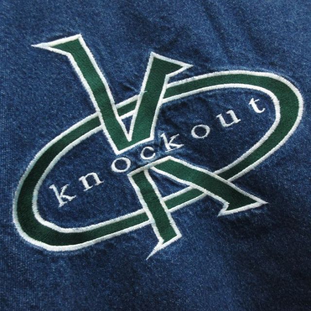 古着通販 XL☆古着 Knockout 長袖 デニム ジャケット メンズ 90年代