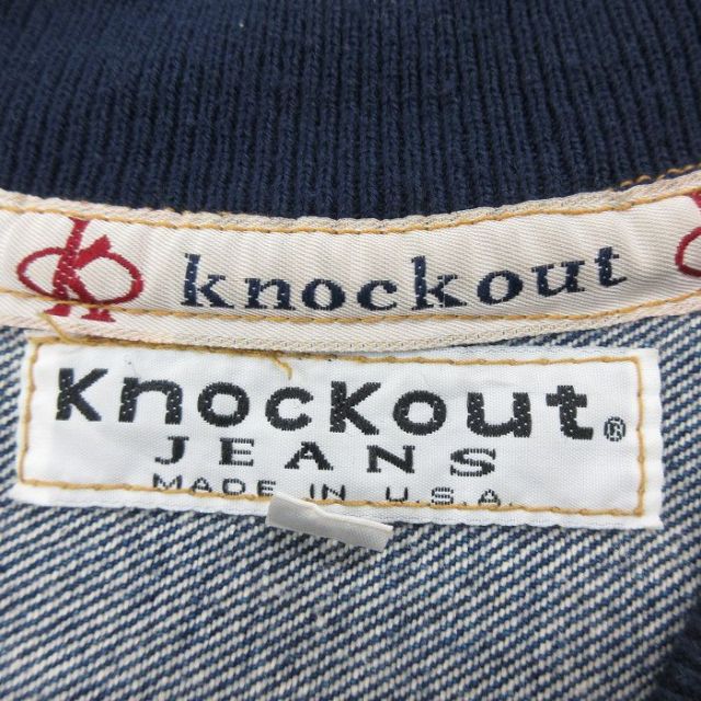 古着通販 XL☆古着 Knockout 長袖 デニム ジャケット メンズ 90年代
