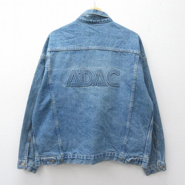 古着通販 XL☆古着 Knockout 長袖 デニム ジャケット メンズ 90年代