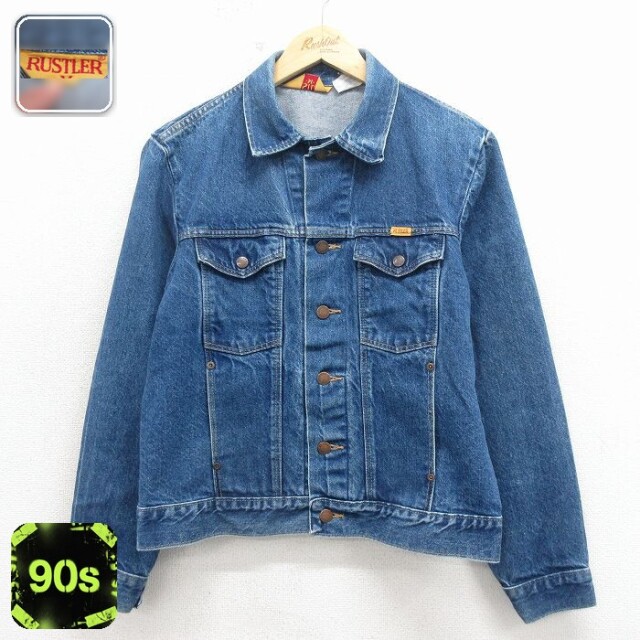 【20%OFF】ラスラー 90s ジージャン ネイビー メンズM相当 | 古着
