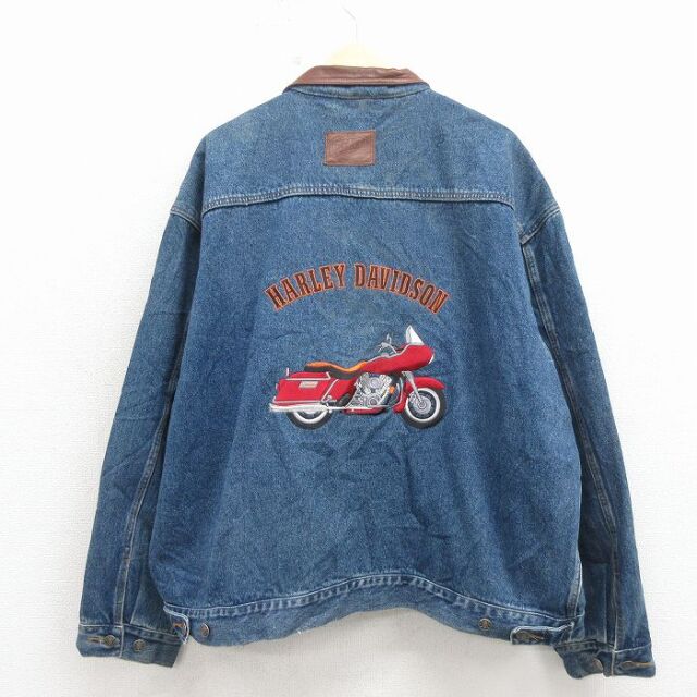 古着通販 XL☆古着 長袖 ジージャン メンズ 00年代 00s ハーレー
