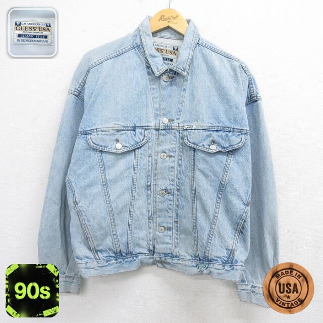 【20%OFF】ゲス 90s ジージャン ライトブルー メンズXL相当 | 古着