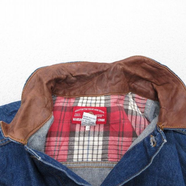 古着通販 XL☆古着 マルボロ 長袖 ジージャン メンズ 90年代 90s 襟