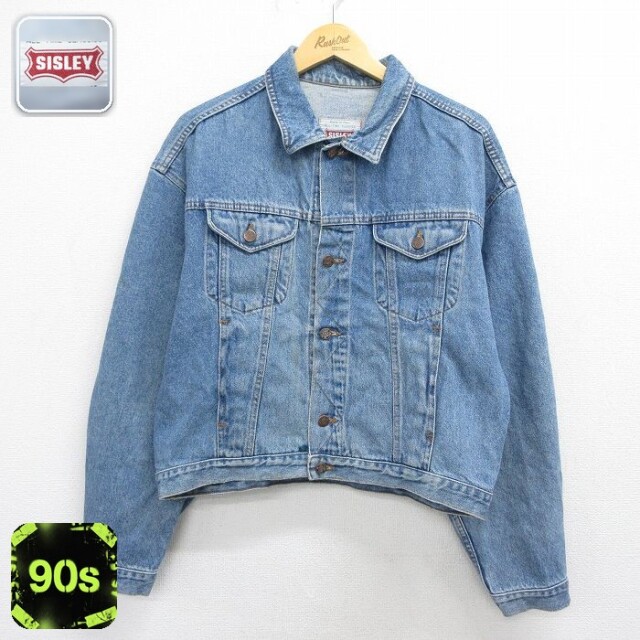 【20%OFF】90s 長袖ジージャン ブルー メンズXL相当 | 古着