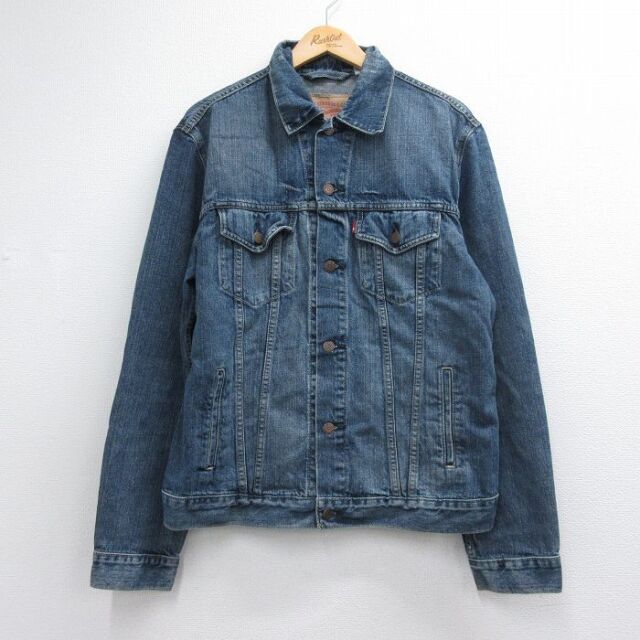 古着通販 L☆古着 ギャップ GAP 長袖 ジージャン メンズ コットン 紺
