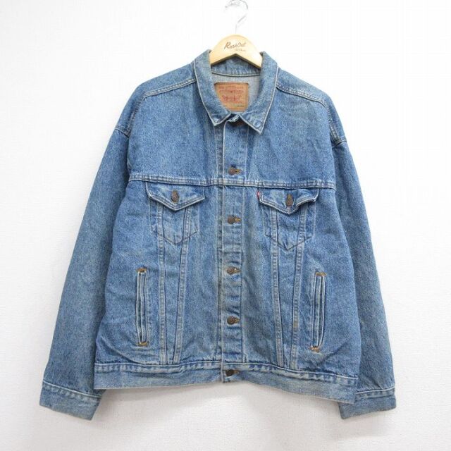 XL★古着 リーバイス Levis 70507 長袖 ジージャン メンズ 90年代 90s 大きいサイズ コットン USA製 ネイビー デニム【spe】 26aug06