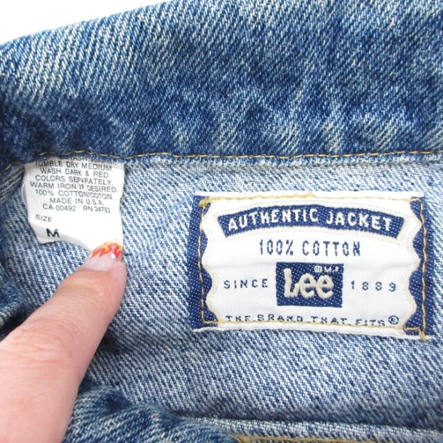 古着通販 L☆古着 リー Lee 長袖 デニム ジャケット メンズ 90年代 90s