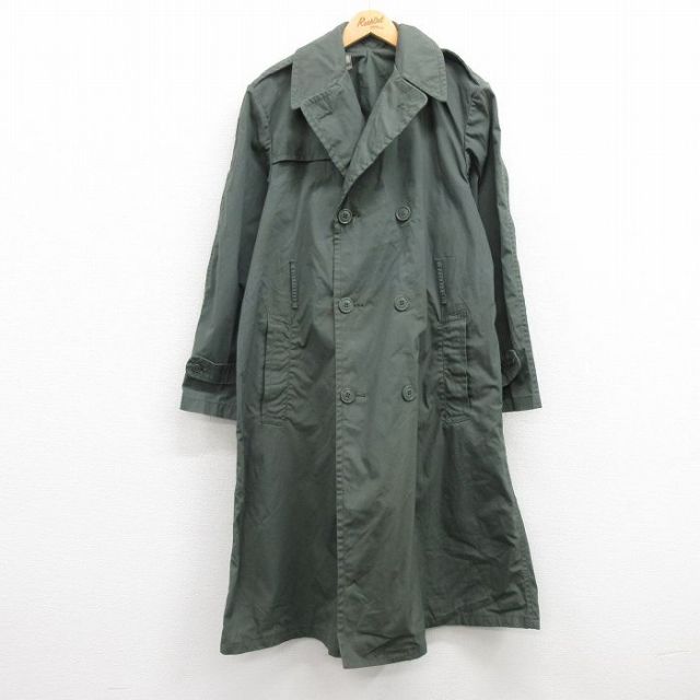 古着通販 L☆古着 長袖 ビンテージ ミリタリー トレンチ コート メンズ  