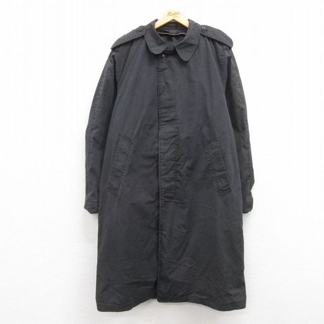 【50%OFF】70s ステンカラーレインコート ブラック XL | 古着