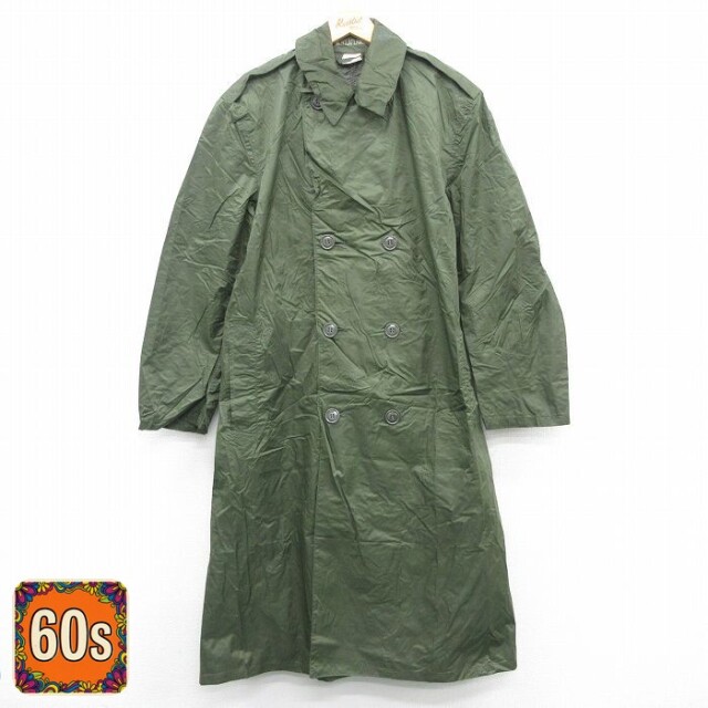 【50%OFF】60s ミリタリーレインコート グリーン S | 古着