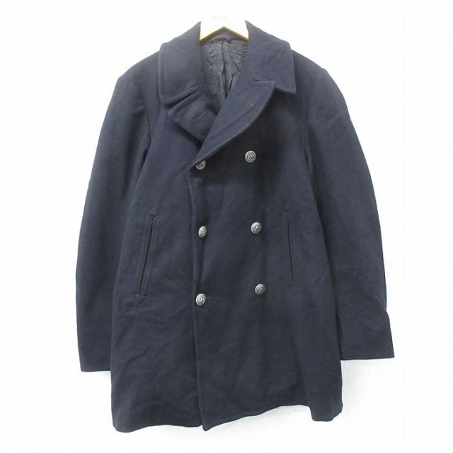 【50%OFF】70s ミリタリーオーバーコート ブラック L | 古着