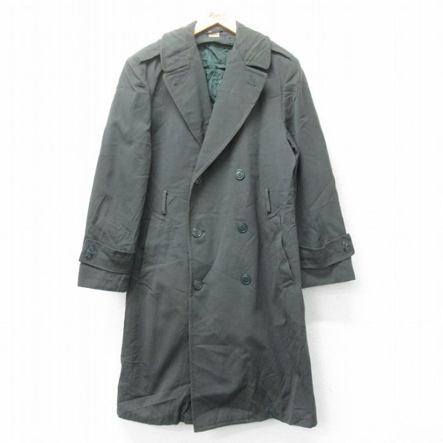【50%OFF】M★古着 長袖 ビンテージ ミリタリー オーバー コート メンズ 70年代 70s AG-44 ロング丈 ウール USA製 緑 グリーン 25jan31 中古 アウター