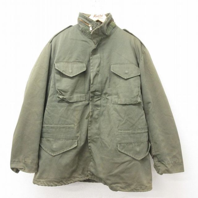 XL★古着 長袖 ミリタリー フィールド ジャケット メンズ 00年代 00s M-65 ライナー付き 緑 グリーン 25feb10 中古 アウター フライト