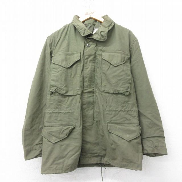 M★古着 長袖 ミリタリー フィールド ジャケット メンズ 90年代 90s M-65 USA製 緑系 グリーン 25feb26 中古 アウター フライト