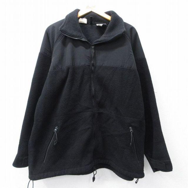 XL★古着 長袖 ミリタリー フリース ジャケット メンズ 00年代 00s ECWCS GEN2 レベル3 ポーラテック USA製 黒 ブラック 【spe】 25oct14 中古 アウター フライト