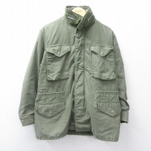 L★古着 長袖 ビンテージ ミリタリー ジャケット メンズ 60年代 60s M-65 セカンドタイプ グレーライナー 緑 グリーン 【spe】 25oct16 中古 アウター フライト