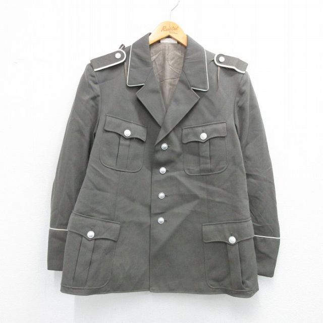 L★古着 長袖 ミリタリー ジャケット 将校服 ユニフォーム メンズ 80年代 80s 東ドイツ軍 NVA グレー系 25oct22 中古 アウター フライト