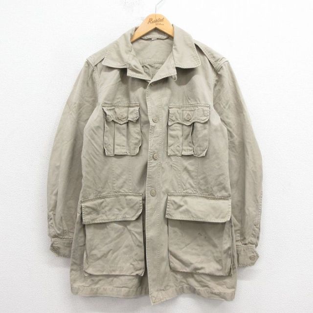 【50%OFF】ミリタリージャケット 60s オープンカラー カーキ L | 古着