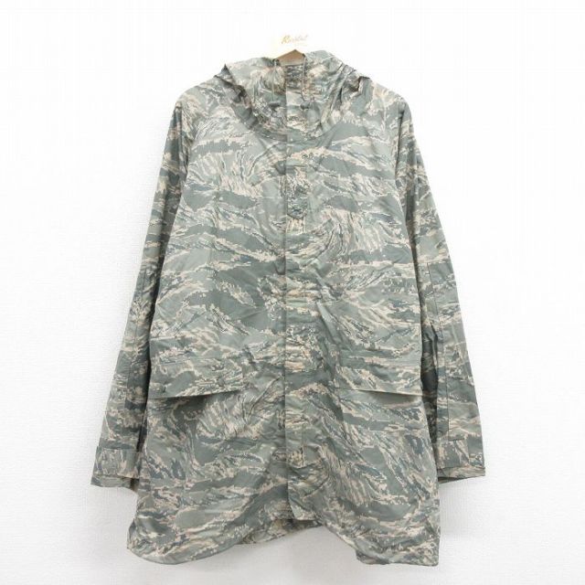 古着通販 L☆古着 長袖 ミリタリー ジャケット パーカー レインスーツ