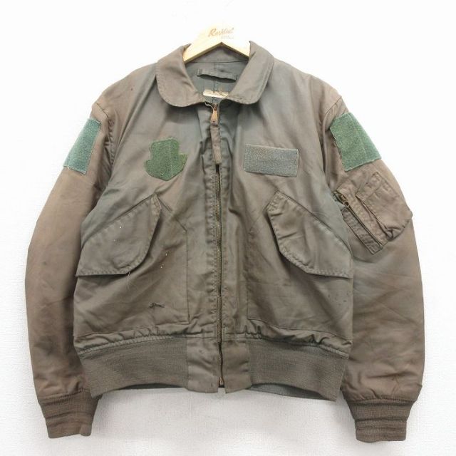 XL★古着 長袖 ミリタリー ジャケット メンズ CWU-65/P 緑 25nov17